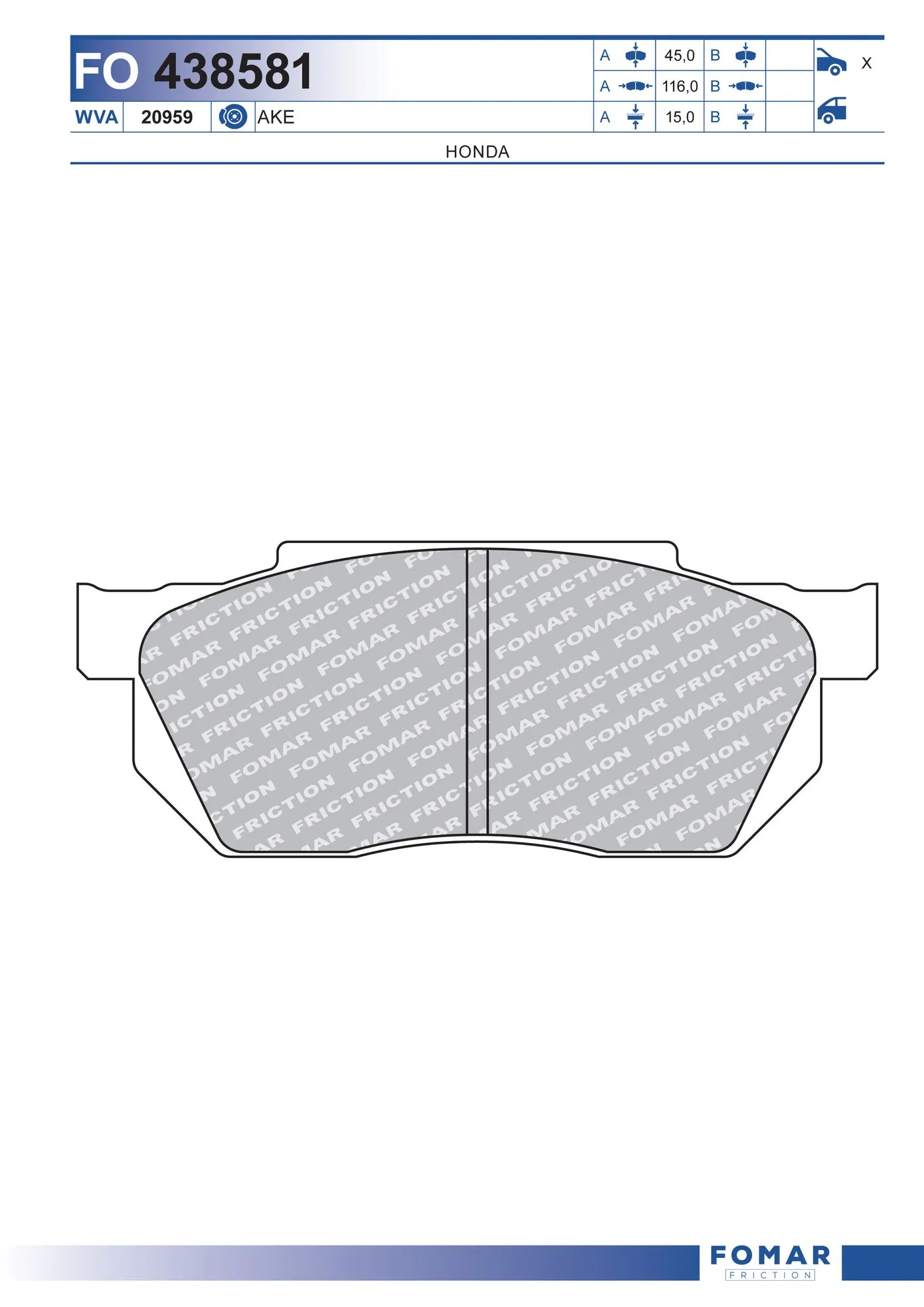 Brake Pad Set, disc brake